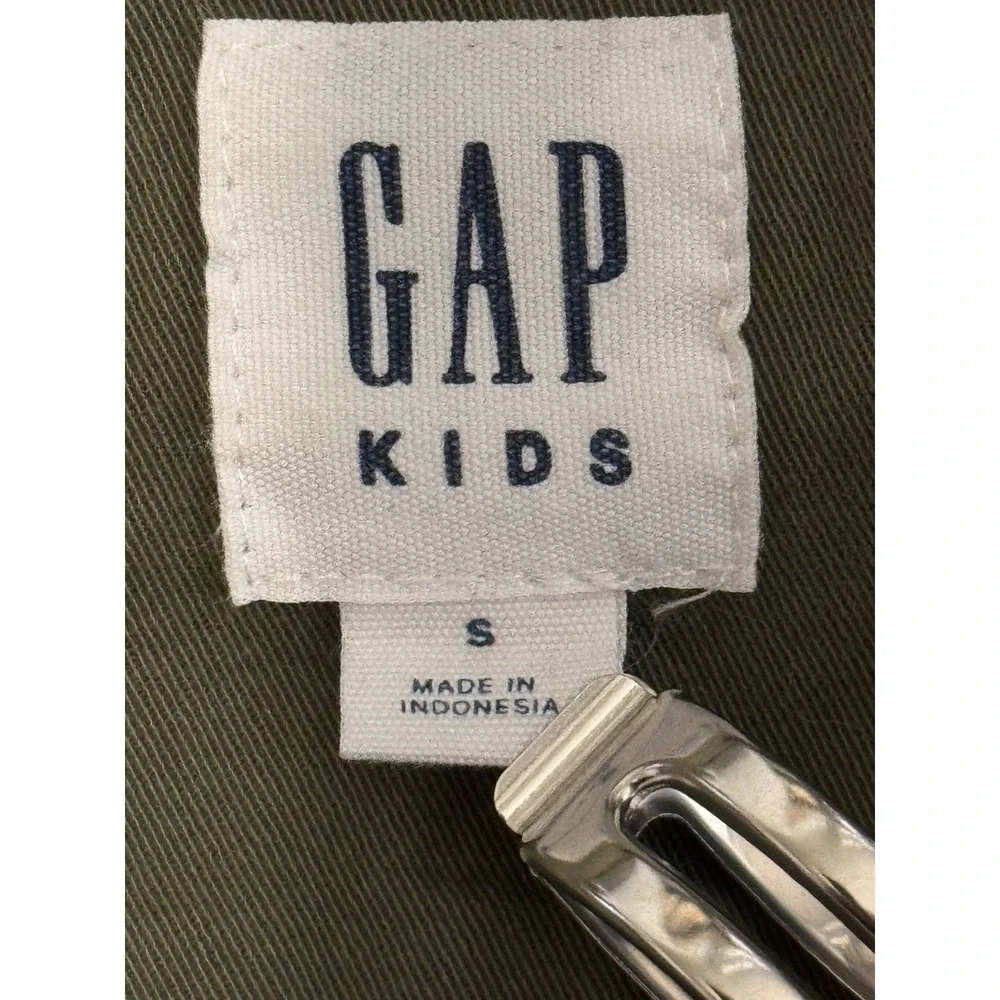 GAP Kids‎ Utility Jacket Khaki Green Cargo Pockets Drawstring Size S 6-7